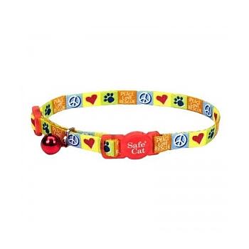 COLLAR SAFE CAT AMARILLO PAZ Y AMOR