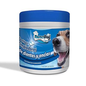 PERFECT DOG CLEAN TOALLITAS LIMPIADORAS DE DIENTES Y ENCIAS X 30 TOALLITAS