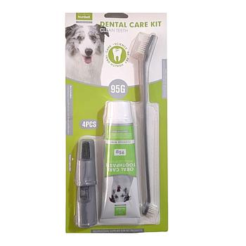 KIT DE CEPILLO Y PASTA DENTAL PARA PERRO NUNBELL