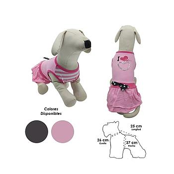 VESTIDO PARA PERRO GRIS O ROSADO