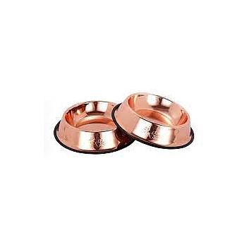 PLATO PARA MASCOTA ROSE GOLD ACERO INOX.