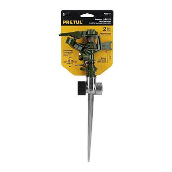 ASPERSOR PLASTICO PRETUL CON ESTACA METALICA DE 2 VIAS 20 CM