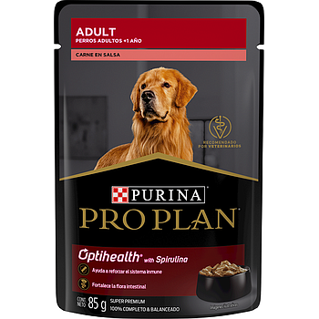 PRO PLAN ALIMENTO HUMEDO CARNE EN SALSA ADULTO 85gr