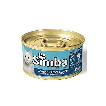 SIMBA COMIDA HUMEDA PARA GATO MOUSSE ATUN Y PESCADO BLANCO 85g