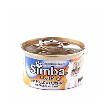 SIMBA COMIDA HUMEDA PARA GATO MOUSSE POLLO Y PAVO 85g