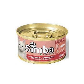 SIMBA COMIDA HUMEDA PARA GATO MOUSSE SALMON Y CAMARONES 85g