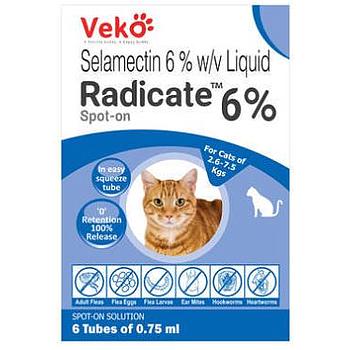 RADICATE SPOT-ON  SELAMECTINA 6% GATO 0,75 ml 1 PIPETA