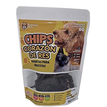 YUMMIE PETS CHIPS DE CORAZON DE RES 50 GRS