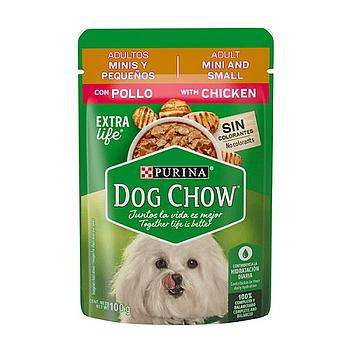 DOG CHOW ALIMENTO HUMEDO ADULTO RAZA PEQUEÑA CARNE POUCH 100 GRS