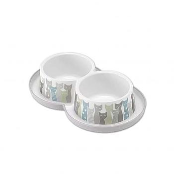 PLATO PARA GATO DOBLE TRENDY DINNERS CAT CATS MASSAI