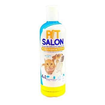 SHAMPOO PET SALON CONTRA PULGAS PARA PERROS Y GATOS