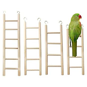 JUGUETE PARA AVES ESCALERA DE MADERA FIJA