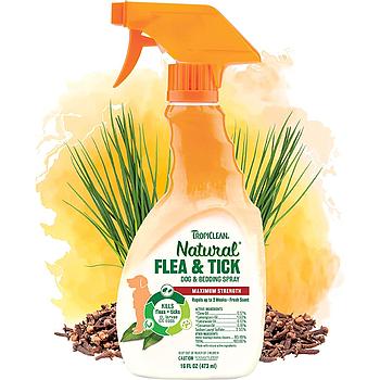 TROPICLEAN NATURAL FLEA Y TICK DOG AND BEDDING SPRAY 16OZ
