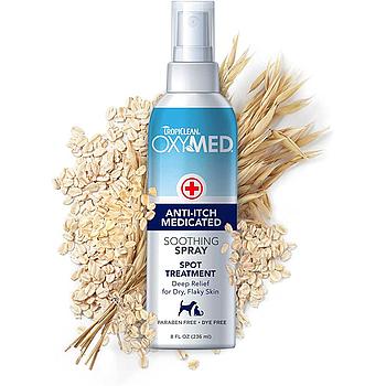 TROPICLEAN OXYMED ANTI ITCH MEDICATED SOOTHING SPRAY 8 OZ
