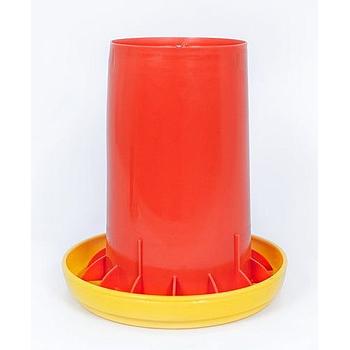 COMEDERO PARA POLLO DE TOLVA NARANJA CON AMARILLO DE 12 KG