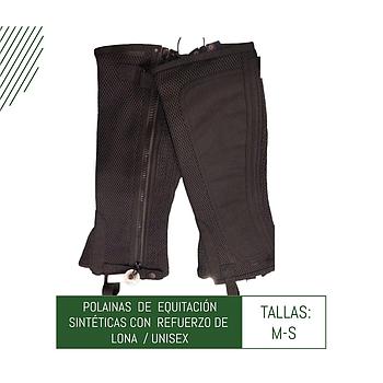 POLAINAS PARA EQUITACION SINTETICAS CON REFUERZO DE LONA