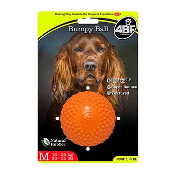 JUGUETE 4BF NATURAL RUBBER BUMPY BALL MEDIUM