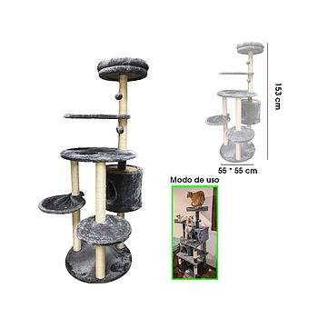 RASCADOR PARA GATOS CON GIMNASIO MULTINIVEL #9