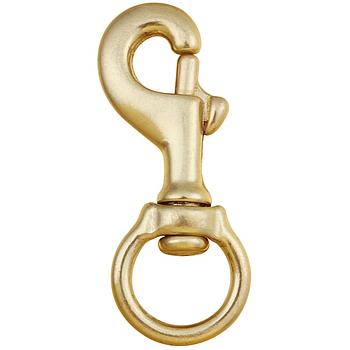 MOSQUETON DE LATON MACIZO 4-7/8"X 1 1/4" PARA CABALLO