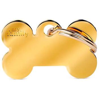 MY FAMILY TAG BONE GOLDEN BRASS