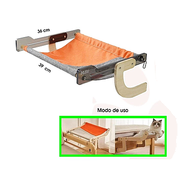 CAMA PARA MASCOTA DE MADERA PARA ESCRITORIO