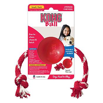 KONG BALL W/ROPE SM