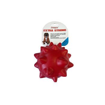 JUGUETE PARA MASCOTA BOLA PICUDA ROJA 11.5CM