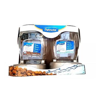 DUO DISPENSADOR DE COMIDA Y AGUA PETMATE