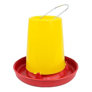 COMEDERO PARA POLLO AMARILLO ROJO