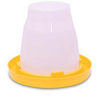 BEBEDERO PARA POLLO MANUAL 4LTS. BLANCO CON AMARILLO